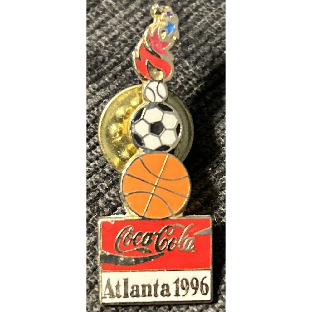 1996 atlanta olympic rare Three Sport With Flame Coca Cola Pin